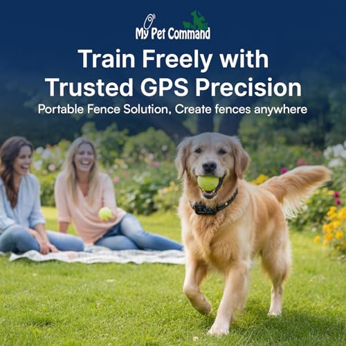 2 1 Smart Wireless GPS Dog Fence with APP Setup 1 Collar Kit (1 Collar Kit with Remote)