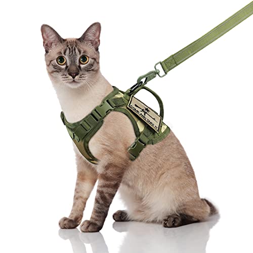 Tactical Cat Harness and Leash (Large / Camo)