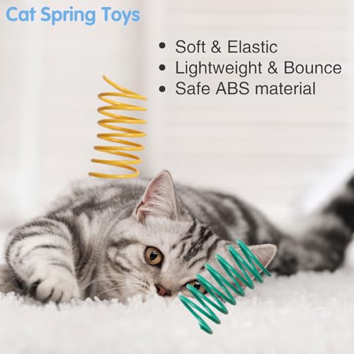 48PCS 12Colors Cat Spring Toys for Indoor Cats (48psc 12color)