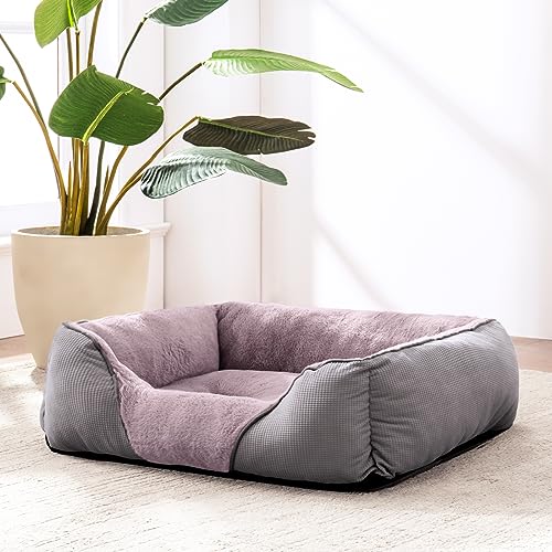 Dog Beds for Medium Dogs Washable (Dark Grey / L(30’’x 24’’x 9’’))