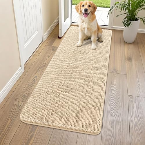 Dog Door Mat for Muddy Paws 59x20 (Beige / 59"X20")