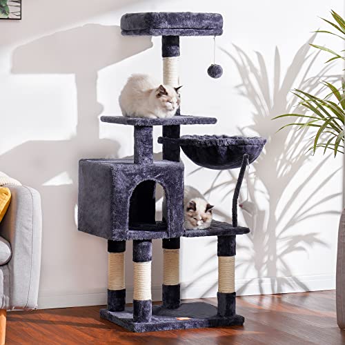 Cat Tree with Toy (50.4 inch / Smoky Gray)