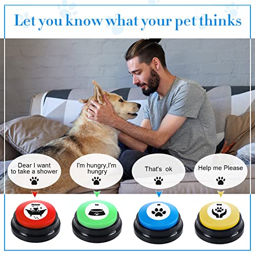 16 Pcs Voice Recordable Dog Buttons for Communication (Classic Colors)