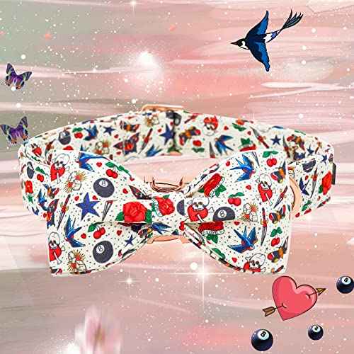 Valentine's Dog Collar with Bow (Rose / Small (Pack of 1))