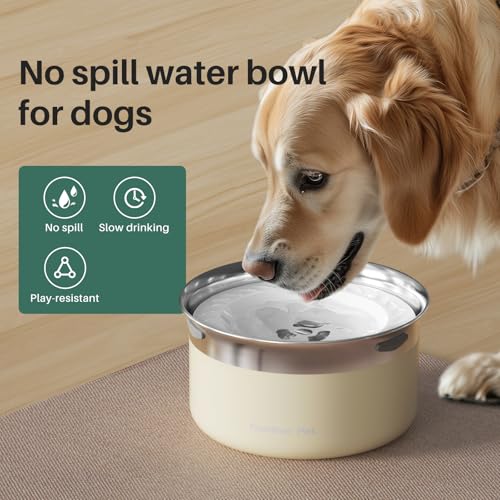 Dog Bowls 1 Gallon (White / Large (3.85L))