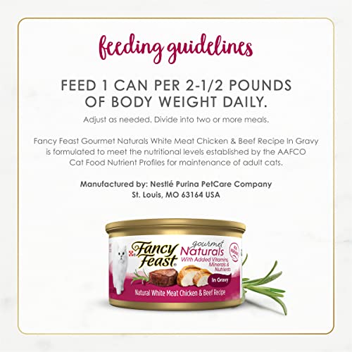 Purina Fancy Feast Gourmet Naturals Chicken and Beef (1 Count (Pack of 12))