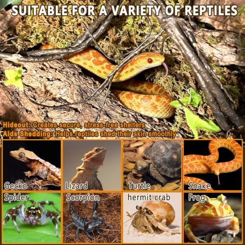 Reptile Cork Bark Bedding (0.7LB - L：4.72~7.87inch)