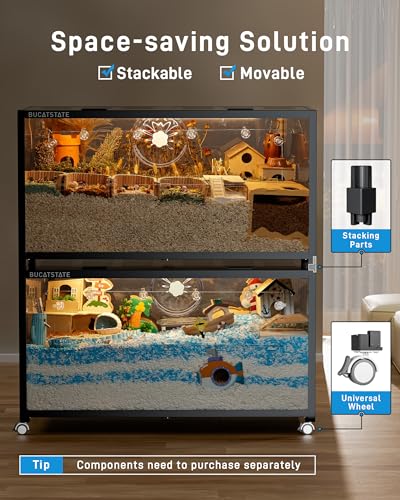 Hamster Cage 3.0 (47"L x 23.6"W x 25.5"H / Black)
