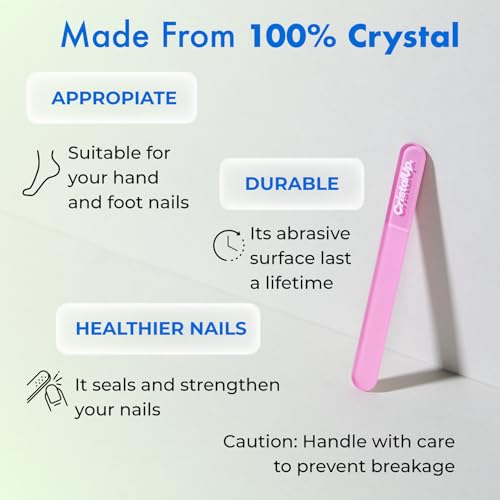 Cristal UP Glass Nail File for Purse (Rose Mist/Pink)