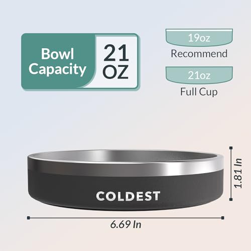 Coldest Dog Bowl (21 oz / Stealth Black)