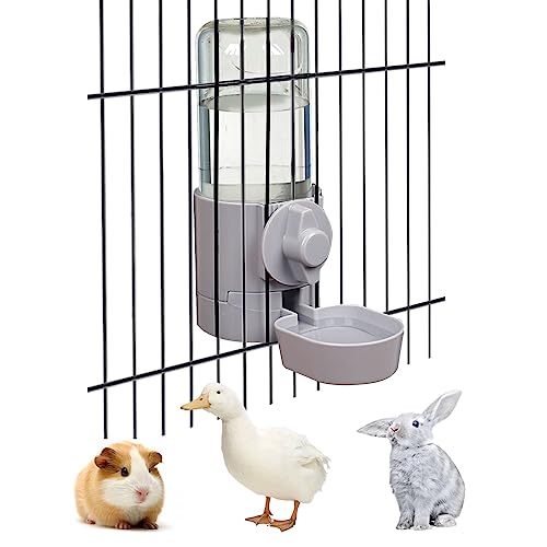 Rabbit Water Bottle 17 OZ Bunny Hanging Water Fountain Automatic Guinea Pig Water Dispenser No Leak Drinking Feeder for Bunny Chinchilla Hamsters Cat Dog Small Animals