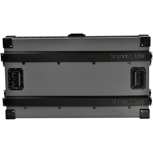 Aluminum Collapsible Dog Crate (Gray / 40.6"L x 25.2"W x 28.9"H)