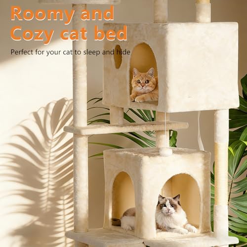 81" Cat Tree Tower (81in / Beige)
