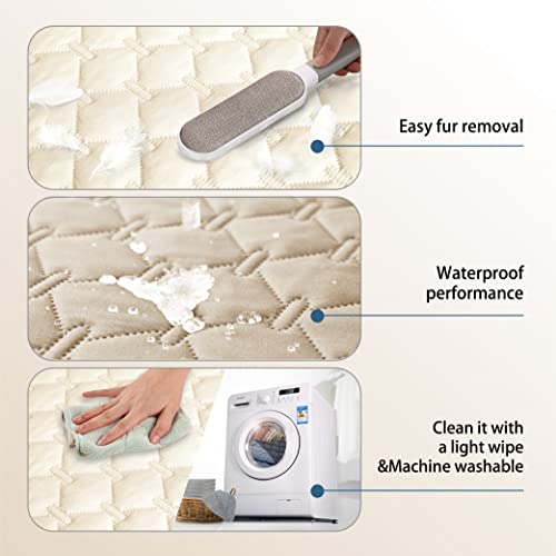 Waterproof Blanket (30x70 Inch (Pack of 1) / Dark Beige/Light Beige)