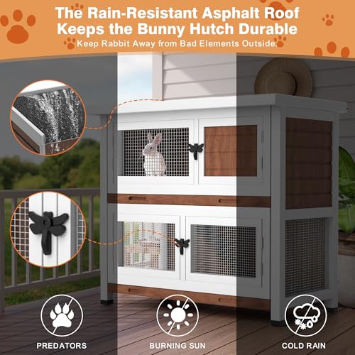 2 Story Rabbit Hutch (Walnut)