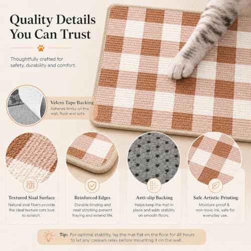 Cat Scratcher Mat (Coffee White)