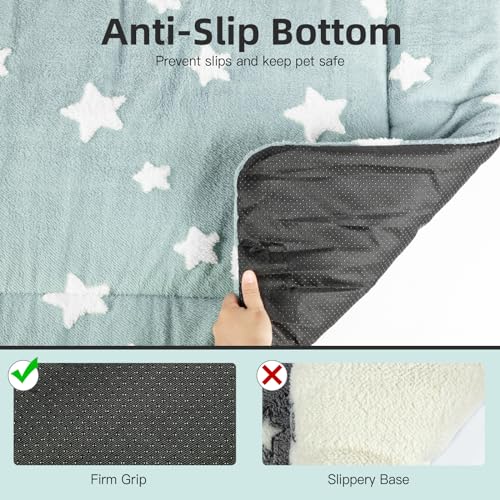 Dog Crate Pad Washable Cat Dog Bed for Crate Flat Pet Kennel Mat (24''L x 18''W x 1.5''Th / S: Pack 2 - Blue)