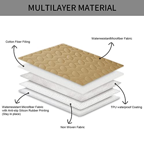 Pet Bed Cover Dog Bed Blanket for Sofa and Furniture Waterproof New Pattern Design (52x82 Inch (Pack of 1) / Sand)