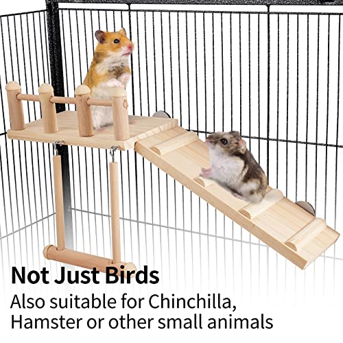 Bird Perches Platform Swing with Climbing Ladder