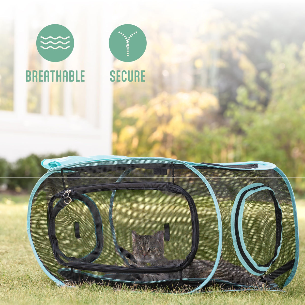 Outdoor Catio Furniture and Play Kits for Cats (Rectangular Tent)