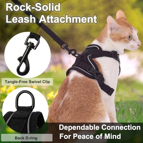 Cat Harness and Leash (Medium / Turquoise)