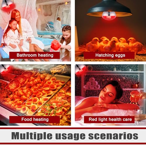 2 Pack Heat Lamp Bulbs 150 Watt (Red)