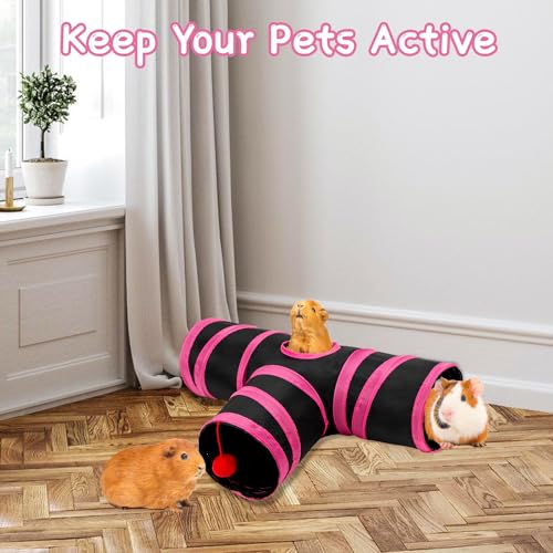 Guinea Pig Tunnel Hideout 3 (Red Black)