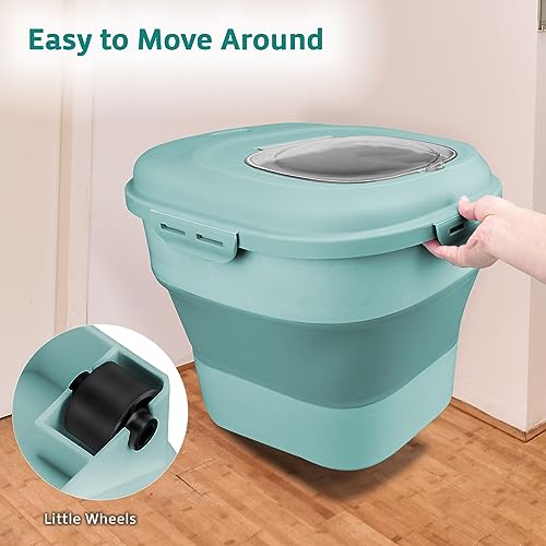 Rice Storage Bin Cereal Containers (Green)