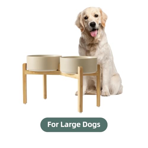 Dog Bowls Elevated (Matte Khaki)