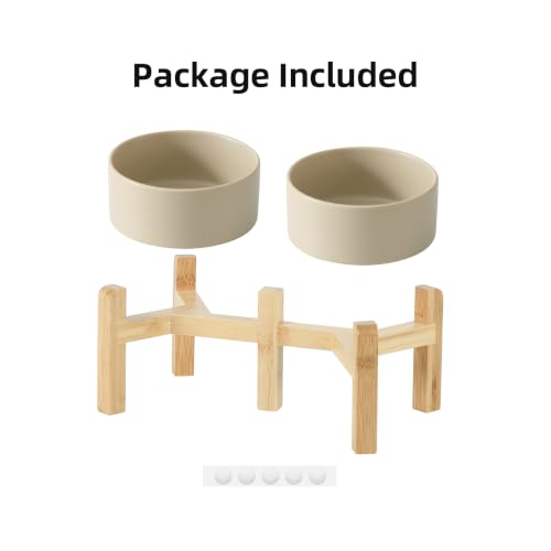 Dog Bowls Elevated (Matte Khaki)