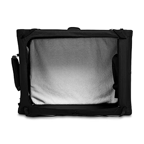 Folding Portable Soft Pet Dog Crate Carrier Kennel (BLACK / 41.9"L x 30.9"W x 30.7"H)