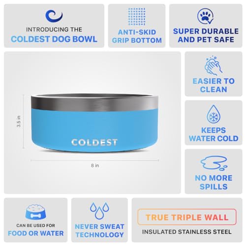 Coldest Dog Bowl (64 oz / Celestial Blue)