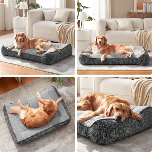 Extra Large Orthopedic Dog Beds Large Sized Dog (XXL(48"L x 34.5"W x 10"Th) / Light Grey)