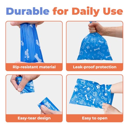 Poop Bags for Dogs (Blue (Unscented) / 150 Bags)