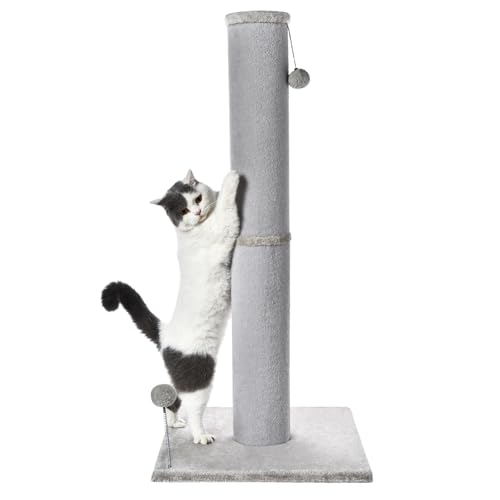 41" Tall Cat Scratching Post for Large Cats (Light Gray / Large)