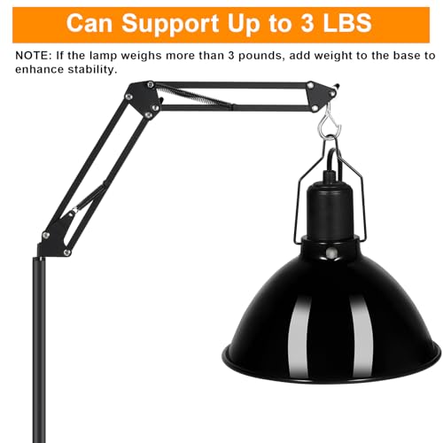 Reptile Lamp Stand Reptile Light Stand (15.7-74.3 inches (without Lampshade))