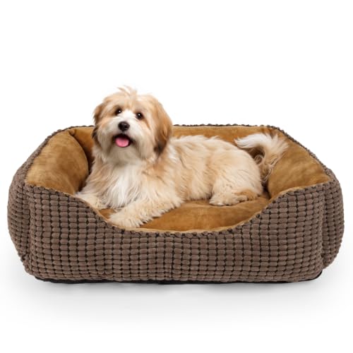 Rectangle Washable Orthopedic Dog Bed for Small (Coffee / S(20’’x 19’’x 6’’))