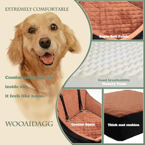 Dog Car Seat for Medium Sized Dog (Black/Brown)