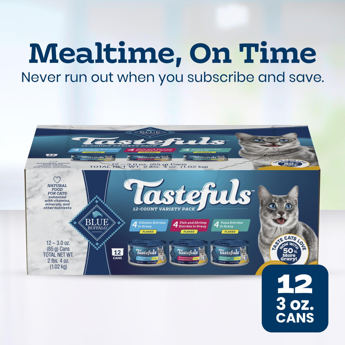 Tastefuls Variety Pack Wet Cat Food (3 Ounce (Pack of 12))