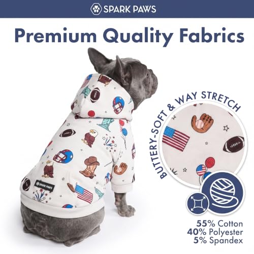 Dog Hoodie Buttery (USA Grey / 3XL)