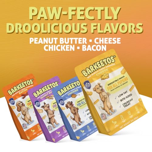 Barkeetos Crunchy Cheesy Dog Snacks (3 Ounce (Pack of 4))