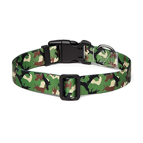 Adjustable Dog Collar (Large / Dog Camouflage Green)