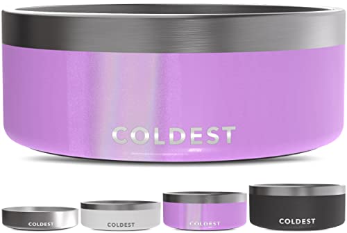 Coldest Dog Bowl (64 oz / Saturns Purple Glitter)