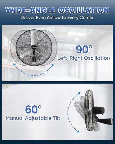 30 Inch Industrial Oscillating Wall Mount Fan (30 Inch)