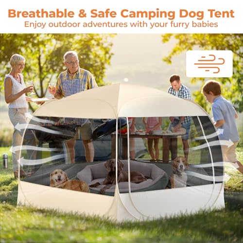 XXLarge Popup Portable Dog Houses (Beige)