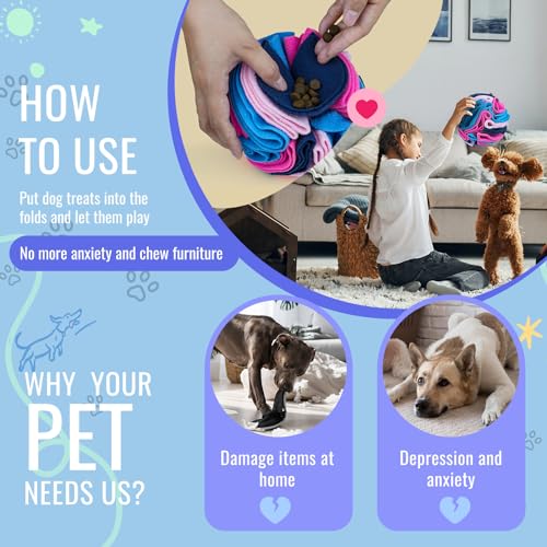Pet Snuffle Ball (Royal blue / 20cm)
