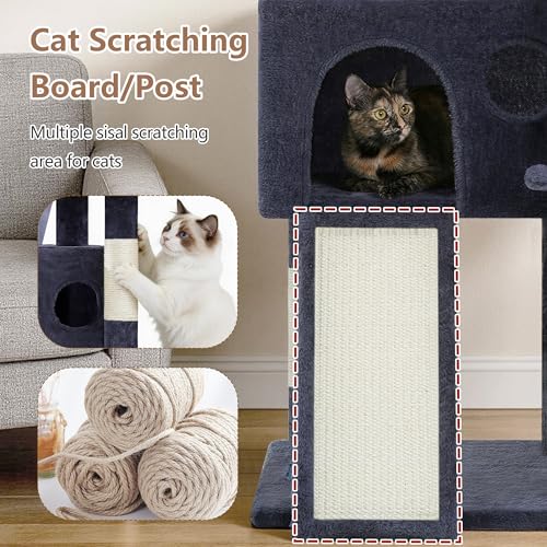 Cat Tree Tower 42'' with Condo (Dark gray / 42 inch)