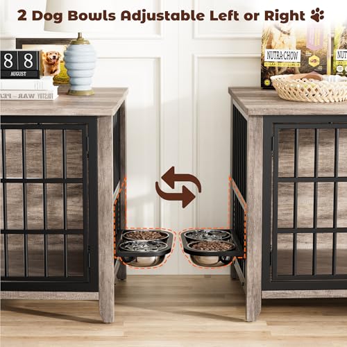 Dog Crate Furniture (37.8"L x 23.6"W x 27.0"H / Grey)