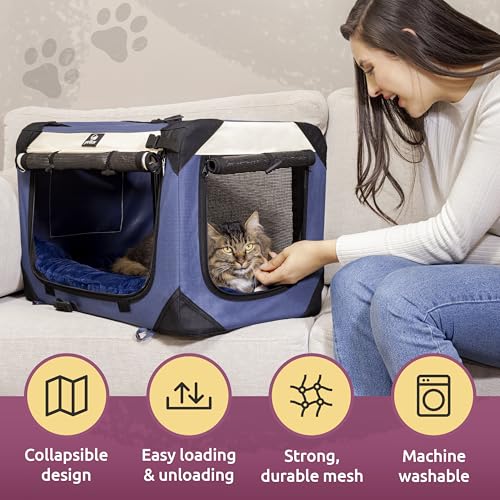 Cat & Dog Carrier (Navy / Medium)