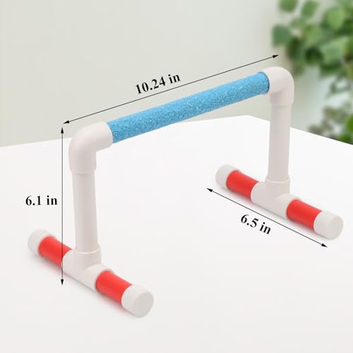 Small Bird Parrot Stand Perch Table Top Stand Playground Grind Perch Swing Training Playstand Exercise Chew Toys for Budgies Parakeet Cockatiel Conure Finch (L)